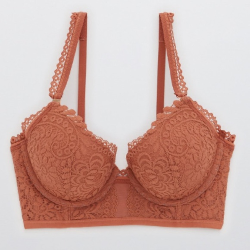 AERIE LACE REAL POWER PLUNGE in TWILIGHT